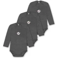 Normani 3er Pack Baby Merino Body Langarm „Auckland" - 9379
