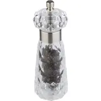 Assheuer & Pott APS 40553 Pfeffermühle DIAMOND, Acryl/Edelstahl, Mahlwerk aus Carbornstahl, Ø 6 cm, Höhe 18 cm