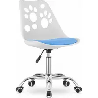 Leobert PRINT-Drehstuhl - weiß und blau