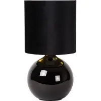 Lucide Schwarze Tischlampe Esterad Ø 24 cm