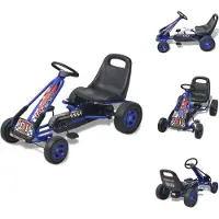 vidaXL Pedal Go-Kart mit verstellbarem Sitz Blau - Lauflernwagen & Rutsch- & Tretfahrzeuge