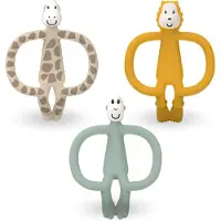 Matchstick Monkey Geschenkset Beißringe 3er Pack - Ludo Löwe, Gigi Giraffe & Affe 3 St Set