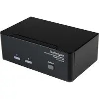 StarTech.com 2 Port DVI USB KVM Switch mit Audio und USB 2.0 Hub - 2-fach Dual DVI-I USB Umschalter - KVM-/Audio-/USB-Switch - 2 Anschlüsse