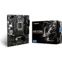 Biostar H610MHP, Intel, LGA 1700, Intel Celeron, Intel Core i3, Intel Core i5, Intel Core i7, Intel Core i9,..., 65 W, DDR4-SDRAM, 64 GB