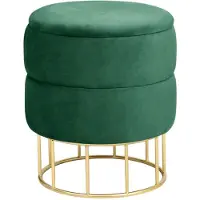 Akord Pouf mit Stauraum Elisa , grün Ø: 37