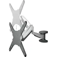 Schwaiger LWHD5530 TV-Wandhalterung, Fernseherhalterung Mounting TV-Aufhängung neigbar, schwenkbar max. 30kg max. VESA-Norm 400x400 schwarz inkl. Montagezubehör