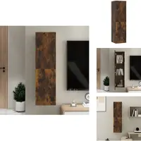 vidaXL TV-Wandschrank Räuchereiche 30,5x30x110 cm - TV-Möbel