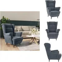 vidaXL Sessel Dunkelgrau Samt - Sessel