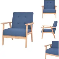 vidaXL Sessel Blau Stoff - Sessel