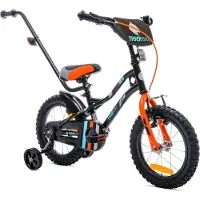 Sun baby Tiger Bike Kinderfahrrad Jungen Fahrrad Stützräder 12 14 16 Zoll ab 2-6 Jahre BMX Kinder Fahhrad (14 Zoll, Orange)