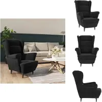 vidaXL Sessel Schwarz Samt - Sessel