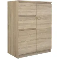 Top E Shop Topeshop 2D2S SONOMA, Eiche, 2 Schublade(n), Partikelbord, Einfarbig, Modern, Partikelbord