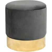 Akord Pouf mit Stauraum ¦ grau ¦ Maße (cm): H: 40 Ø: 39.0