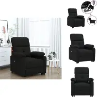 vidaXL Relaxsessel Elektrisch Schwarz Stoff - Sessel
