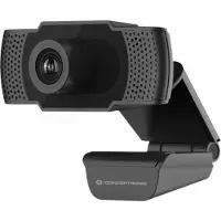 Conceptronic AMDIS 1080P Full HD-Webcam mit Mikrofon, 2 MP, 1920 x 1080 Pixel, Full HD, 30 fps, 1280x720@30fps, 1920x1080@30fps, M-JPEG, YUV