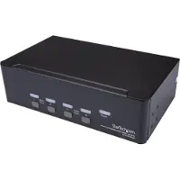 StarTech.com 4 Port Dual DisplayPort KVM Switch - DisplayPort 1.2 KVM - 4K 60Hz - DisplayPort Switch - USB KVM Switch - KVM-/Audio-/USB-Switch - 4 Anschlüsse - an Rack montierbar