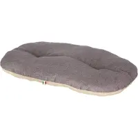 Kerbl Hunde Liegekissen Loneta LxBxH 72/52/8 cm, Hundebett Beige/Grau 80355