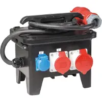 As Schwabe as-Schwabe Baustellenstromverteiler CEE 400V 32A auf Schuko & CEE 16A 32A IP44