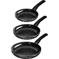 Stoneline CERAMIC Keramik Pfannen-Set 3-teilig 20/24/28 | ohne Deckel