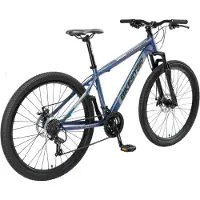 Bikestar Mountainbike 27,5 Zoll | 17 Zoll Rahmen, 21 Gang Shimano Schaltung, Scheibenbremse | Blau