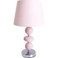 Näve Tischleuchten - Keramik Tischleuchte "ARAGA" H: ca. 36 cm rosa, Tischlampe im Stil Junges Wohnen, aus Keramik in rosé/lachs, 36 cm hoch, Ø 20 cm, E14-Fassung – Schnurschalter