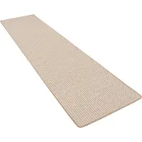 Snapstyle In & Outdoor Teppich Läufer Flachgewebe Oslo Beige Creme Karo, Größe:100x100 cm