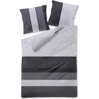 TRAUMSCHLAF Bettwäsche Pascal grey 240x220 cm + 2x 80x80 cm