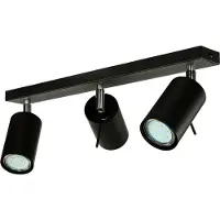 Licht-Erlebnisse Deckenstrahler Modern ETNA Schwarz Metall H:15cm 3-flammige Deckenleuchte Wohnzimmer Schlafzimmer