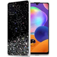 Cadorabo TPU Hülle für Samsung Galaxy A31 mit Glitzer
