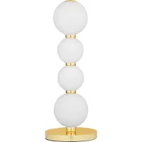 Nova Luce PERLA LED Tischleuchte Gold 10W Warmweiss 31x12cm 9695240