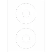 Schäfer Shop Universal-Etiketten, 117 mm rund, Permanentkleber, 200 Stück