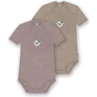 Normani 2er Set Baby Merino Body Kurzarm „Tauranga" - 9297