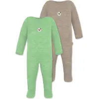 Normani 2er Pack MERINO Baby Merino Strampler „Levin" - 9413
