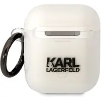Karl Lagerfeld Ikonik Choupette Tasche für Airpods 1/2 - Transparent