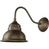 Licht-Erlebnisse Wandleuchte Messing massiv in Bronze E27 Industrial Design Wandlampe