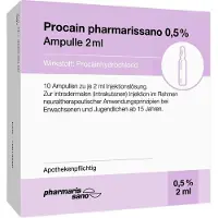 Medphano Procain pharmarissano Ampulle 0,5% 2 ml Inj.-Lsg. 10x2 Injektionslösung
