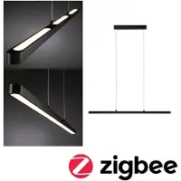 Paulmann Lento LED-Hängelampe, up/down, CCT, dim, schwarz - , Lento, dimmbar, Schwarz, für Wohnzimmer, Metall, Modern