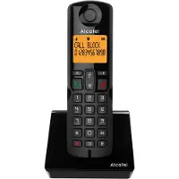 Alcatel S280 EWE, DECT-Telefon, Kabelloses Mobilteil, Freisprecheinrichtung, 50 Eintragungen, Anrufer-Identifikation, Schwarz