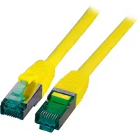 EFB Elektronik RJ45 Patchkabel S/FTP Cat6A LSZH Gelb Laenge 15m 4x2xAWG27/7 nach TIA/EIA568B geschirmt Uebertragungsstandards 10Gbit