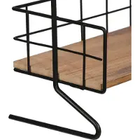 En.casa Tischregal ’Sallingsund’ mit 2 Ablageflächen Schwarz/Holzfarben