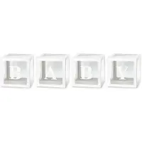 Party Deco Balloon boxes BABY, 30x30 cm, white (1 pkt / 4 pc.)
