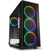 Sharkoon TG4M RGB (schwarz, Seitenteil aus gehärtetem Glas)