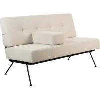 Zuiver Bowie 2-Sitzer Sofa Stahl/Polyester Schwarz/Beige