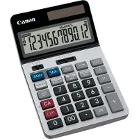 Canon KS-1220TSG, Desktop, 12 Ziffern, 1 Zeilen, Display klappbar, Batterie/Solar, Schwarz, Blau, Rot, Silber