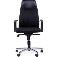 Topstar HIGH SIT UP - Profi Chefsessel Schwarz Stoff
