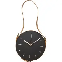 Platinet wall clock.Hanging leather