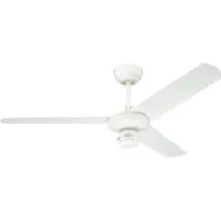 WESTINGHOUSE Industrial Deckenventilator weiß leise Ø122cm - , Industrial, Weiß, für Wohnzimmer, Metall, Modern