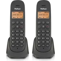 Profoon PDX620 - DECT-Telefon mit 2 Mobilteilen, Schwarz