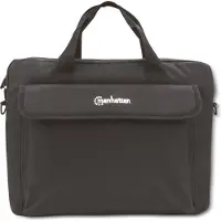 Manhattan London Laptop Bag 14.1", Top Loader, Accessories Pocket, Shoulder Strap (removable), Black, Three Year Warranty - Notebook-Tasche