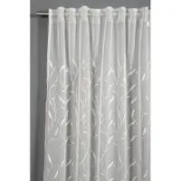 Gardinia Gardine "Schal mit Gardinenband Dolly-Voile mit Rankenstickerei", (1 St.), Stoff Dolly-Voile mit Rankenstickerei